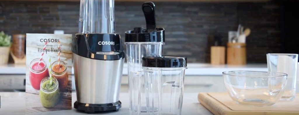 Cosori small bullet blender on kitchen counter