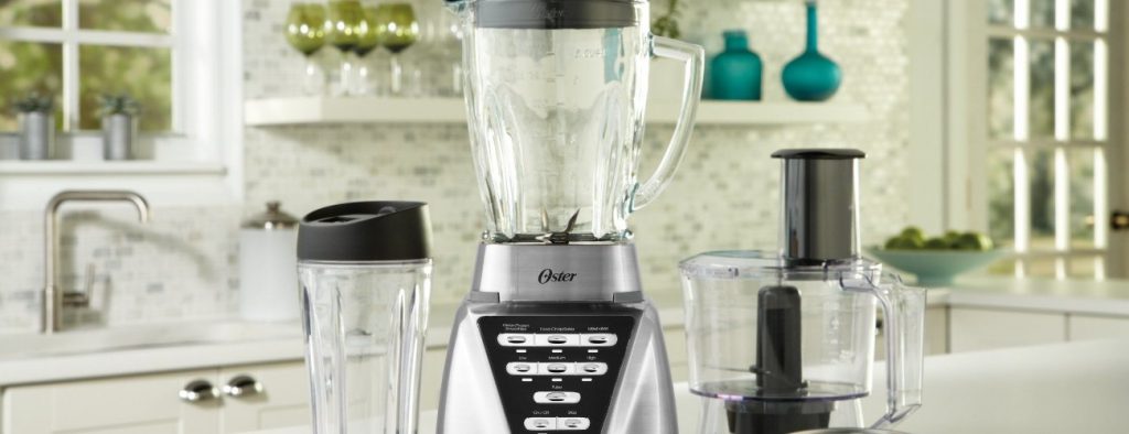 Oster blender food processor combo on counter