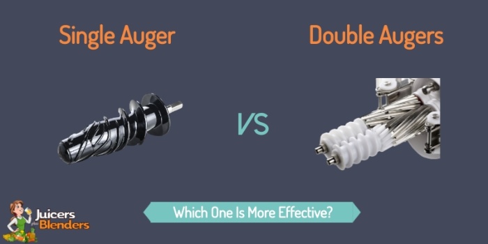 Compare single and double auger masticating juicers